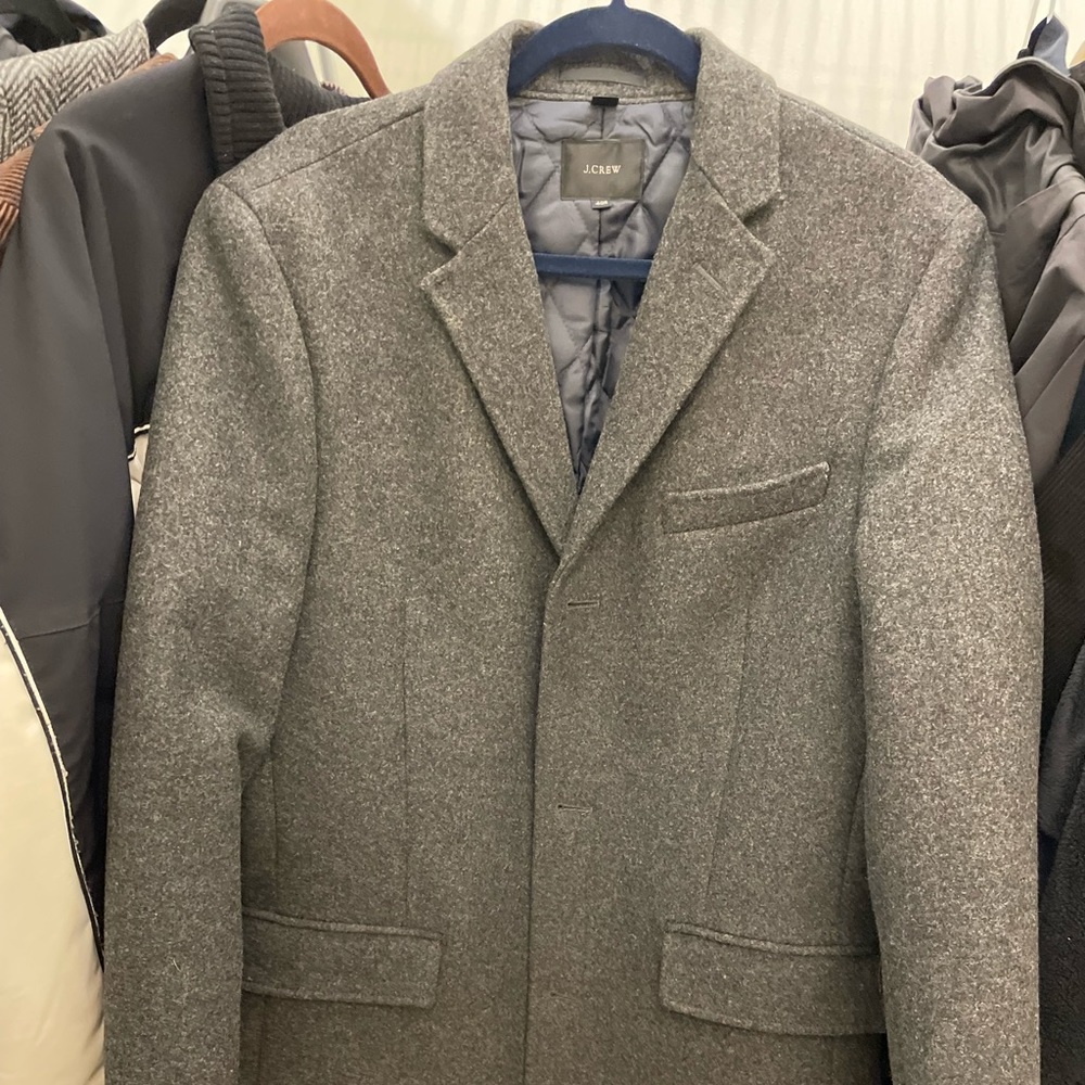 Mens jcrew long pea coat. Great for winter size 40R